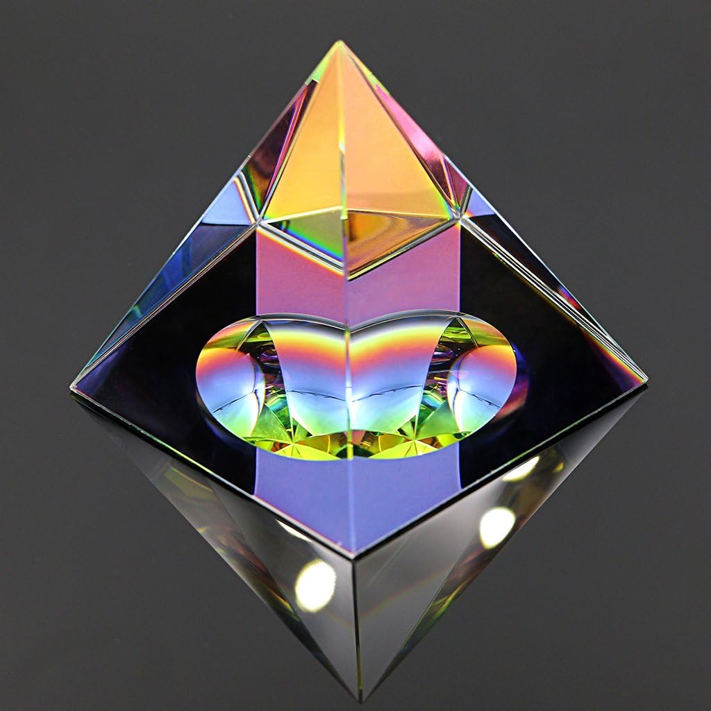 OwnMy Crystal Pyramid Iridescent Suncatchers