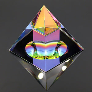 OwnMy Crystal Pyramid Iridescent Suncatchers